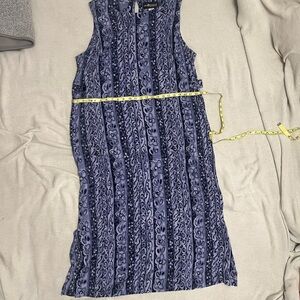 Sag Harbor Purple Patterned Midi Dress